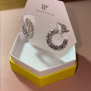 Ring bomb party lemon cubic Sauconia earrings